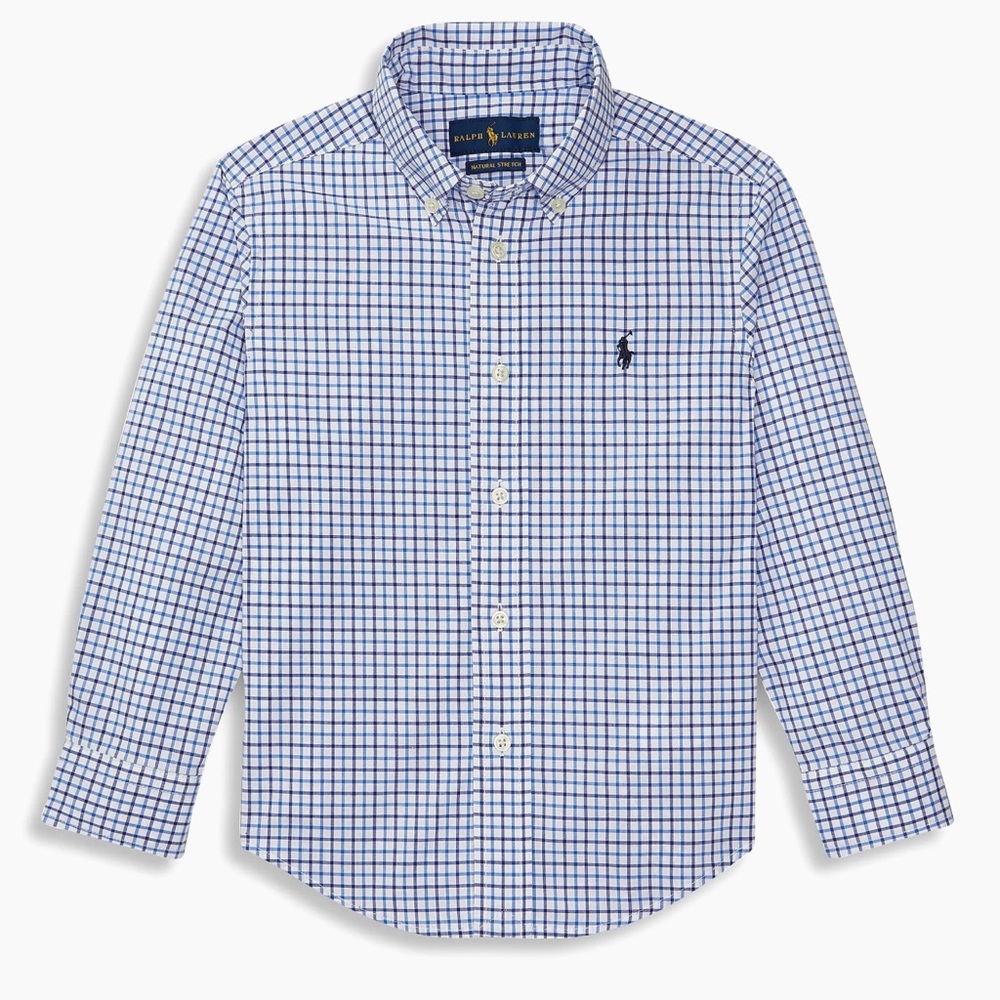 Polo Ralph Lauren Boy's blue Plaid Button-Down Shirt 18M